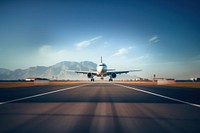 Airport runway landscape aircraft. 