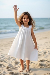 Dress beach child white. 