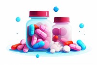 Capsule pill drug white background. AI generated Image by rawpixel.