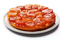 Tarte tatin food white background preserves. 