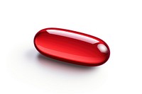 Capsule pill red white background. 