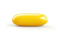 Pill yellow white background medication. 