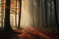 Forest autumn outdoors woodland. AI generated Image by rawpixel.