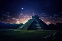 Night astronomy outdoors landmark. AI generated Image by rawpixel.