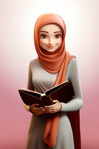 Publication portrait reading hijab. 