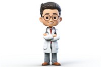 Doctor white background stethoscope technician. AI generated Image by rawpixel.