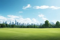 Green sky architecture landscape. AI generated Image by rawpixel.