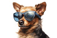 Sunglasses dog mammal animal. AI generated Image by rawpixel.