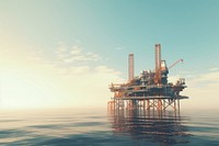 Outdoors ocean oil architecture. AI generated Image by rawpixel.