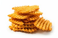 Waffle fries snack food white background. AI generated Image by rawpixel.