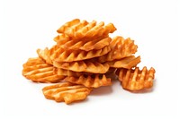 Waffle fries food white background freshness. AI generated Image by rawpixel.