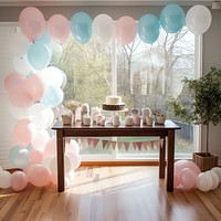 Party furniture balloon dessert. AI generated Image by rawpixel.