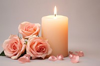 Candle flower plant rose. AI generated Image by rawpixel.