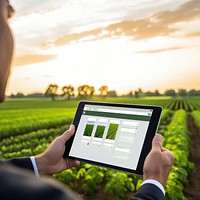 Screen agriculture outdoors computer. 