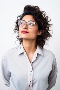 Photography portrait glasses shirt. 