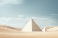 Architecture landscape outdoors pyramid. AI generated Image by rawpixel.