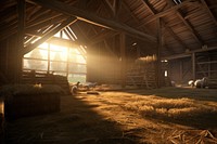 Barn architecture building light. AI generated Image by rawpixel.