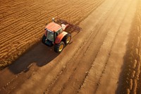 Farm outdoors tractor vehicle. AI generated Image by rawpixel.