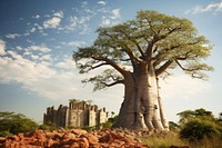 Tree building outdoors nature. AI generated Image by rawpixel.