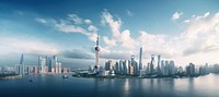 City architecture cityscape landscape. AI generated Image by rawpixel.