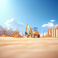 Bulldozer outdoors construction site architecture. AI generated Image by rawpixel.