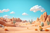 Desert landscape panoramic. 