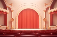 Auditorium theater stage architecture. 