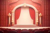 Auditorium theater stage architecture. 