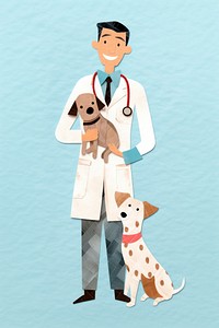 Doctor veterinarian dog stethoscope. 