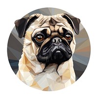 Pug animal mammal face. 