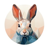 Mammal animal circle rabbit. AI generated Image by rawpixel.