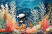 Sea painting aquarium outdoors. AI generated Image by rawpixel.