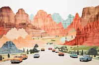 Mountain painting car outdoors