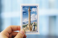 Representation postage stamp architecture creativity. AI generated Image by rawpixel.