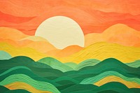 Texture background painting sunset. 