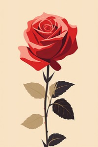 Rose flower plant red. AI generated Image by rawpixel.