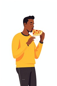 Pizza eating adult food. AI generated Image by rawpixel.