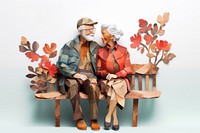 Sitting bench art portrait. AI generated Image by rawpixel.