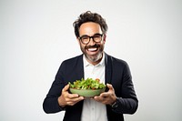 Glasses adult salad smile. AI generated Image by rawpixel.