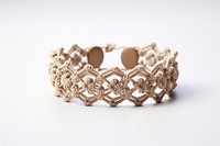 Macrame bracelet jewelry white background accessories. AI generated Image by rawpixel.