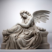 Angel sculpture statue art. AI generated Image by rawpixel.