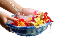 Songkran festival flower splashing washing. AI generated Image by rawpixel.