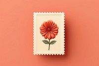 Postage stamp icon flower plant art. 