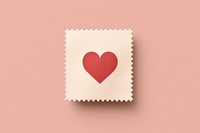 Postage stamp icon heart paper text. 