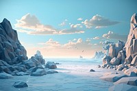 Landscape mountain outdoors glacier. AI generated Image by rawpixel.