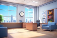 Office room architecture furniture. AI generated Image by rawpixel.