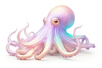 Octopus cartoon animal white background. AI generated Image by rawpixel.
