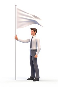 Business man flag holding adult. 