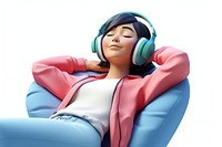 Headphones headset cartoon adult. 