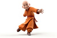 Monk cartoon white background balding. AI generated Image by rawpixel.